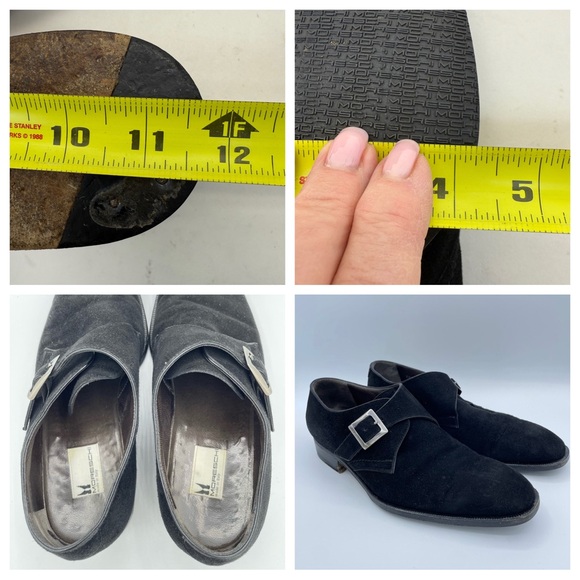 Moreschi Italy Suede Shoes 8 1/2 Black - Picture 16 of 16